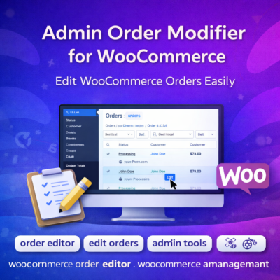 Admin Order Modifier for WooCommerce Plugin